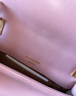 Borsa mini lola burberry dusty pink interno 