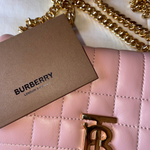 Borsa mini lola burberry dusty pink cartellini